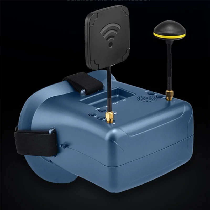 AS96-LS-008D FPV نظارات 5.8G 40CH 4.3 بوصة 480X272 المدمج في DVR هوائيات مزدوجة 2000Mah ل RC سباق الطائرة بدون طيار