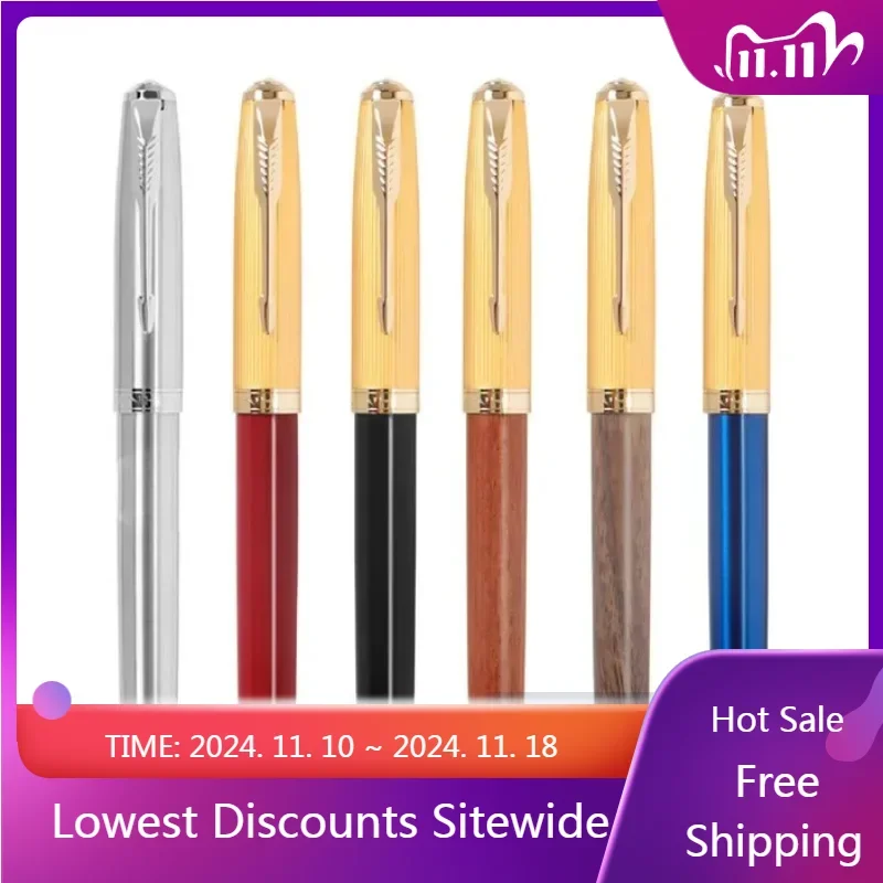 Jinhao 85 Fountain Pen Iridium Gold  F 0.5mm Nib Natural High-grade Wood Ink Pen Luxury Stationery Office School Writing