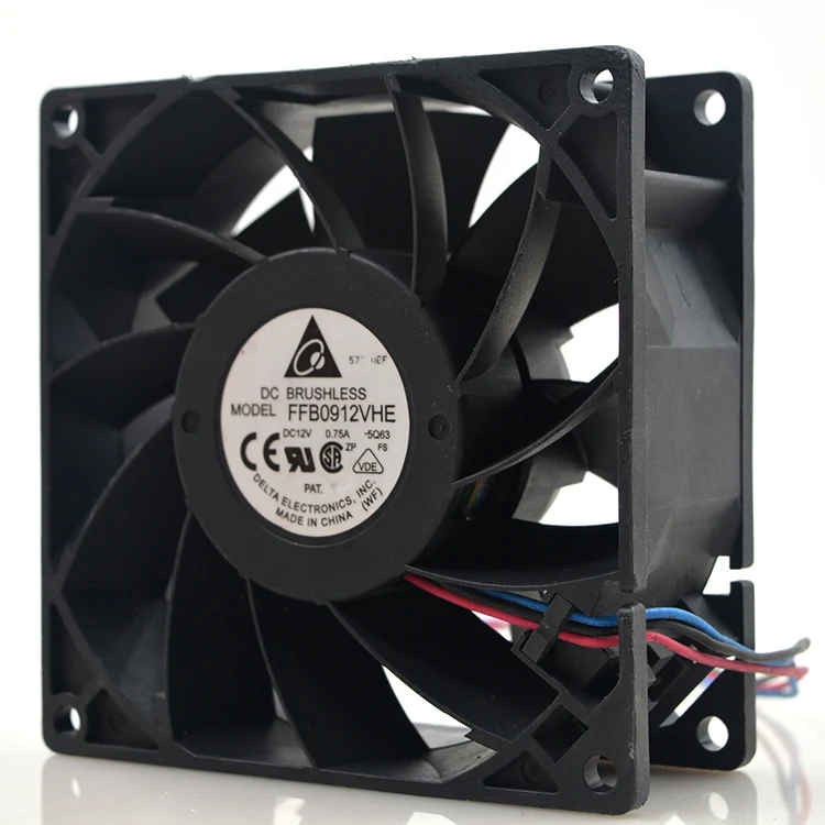 

90mm powerful fan For Delta FFB0912VHE 9CM 9038 90X90X38MM DC 12V 0.75A Large air volume Chassis cooling fan