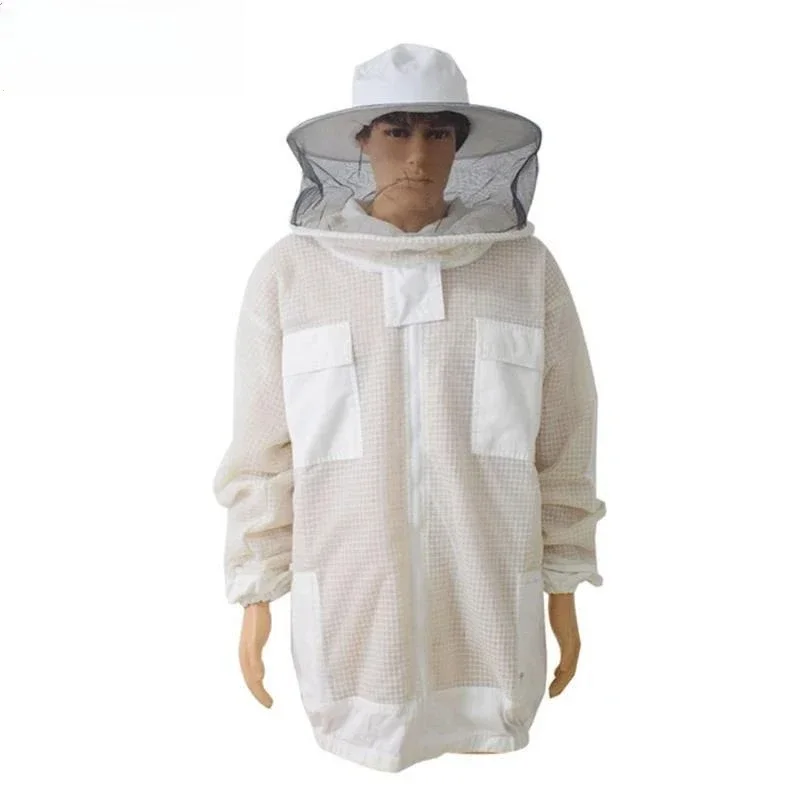 Beekeeping protective clothing three-layer mesh half-body bee, space suit top, beekeeping split clothes round hat beehive