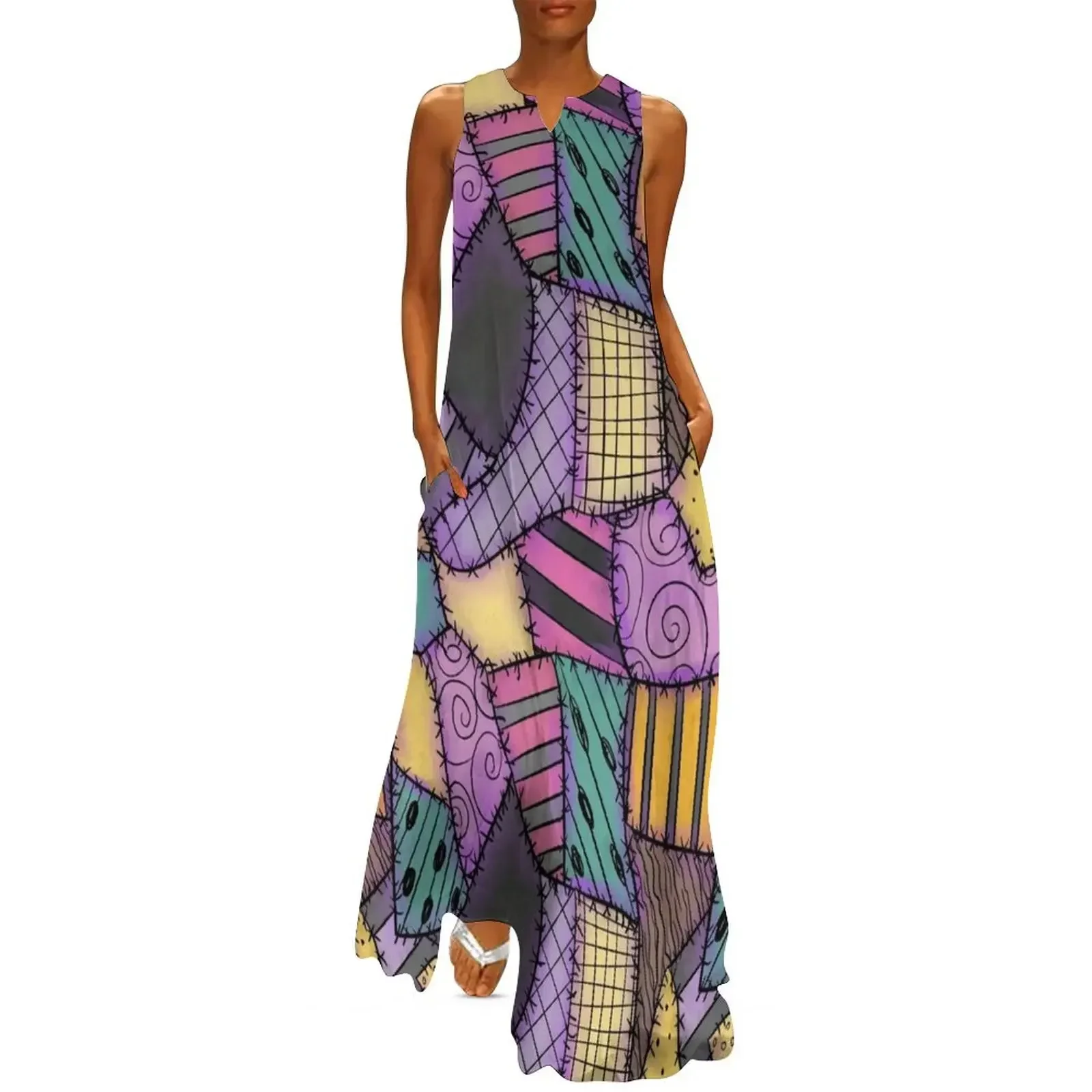 

Patchwork Ragdoll Long Dress dress prom clothes clothes women long dresses Dress