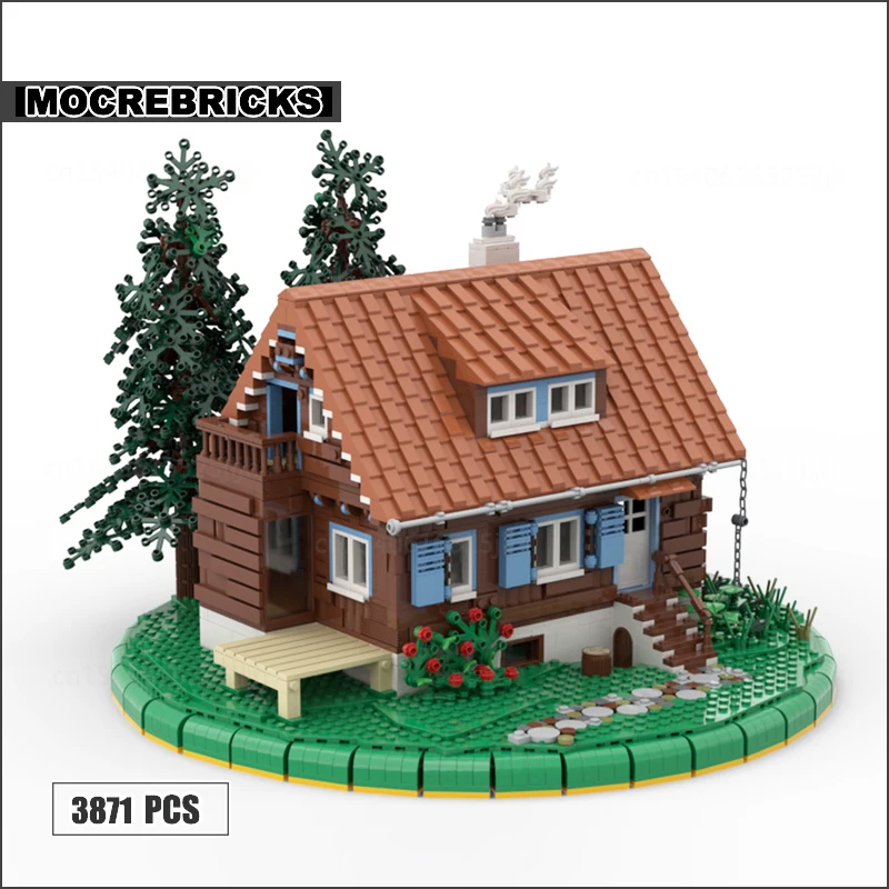 Film Scene Street Architecture Castle Module MOC Building Blocks Cozy Cabin Diorama Model  Technology Bricks Toys Gifts
