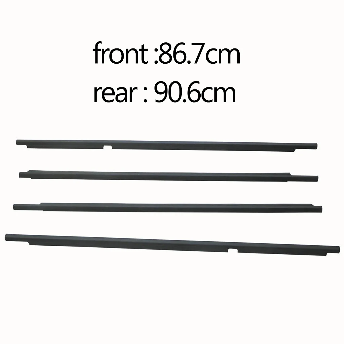 4PCS Outer Windows Rubber Weatherstrip Door Seal Belt Moulding Trim For Toyota Land Cruiser LC100 Series Lexus LX470 1998-2007