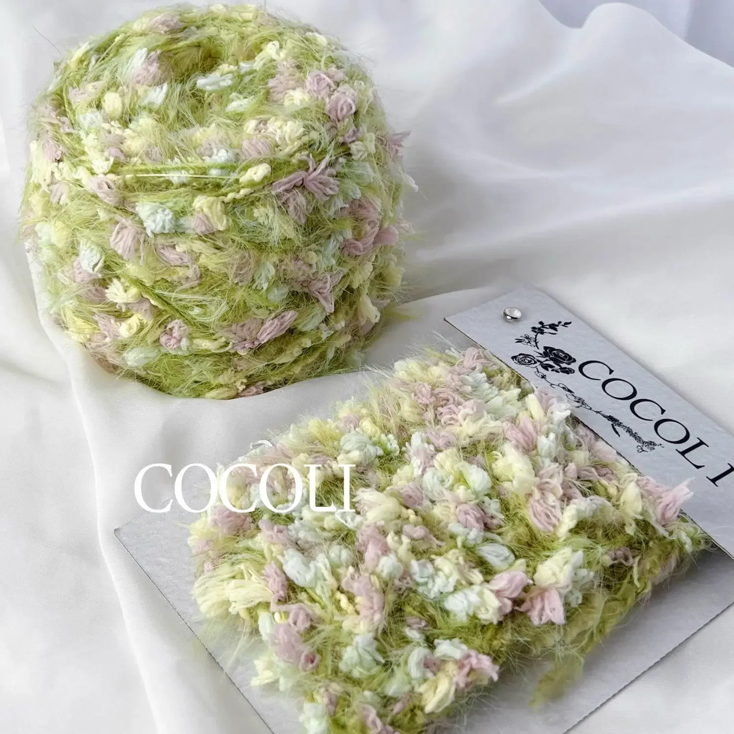 4pcs Colorful Multi Style Hand Mixed Thread,Hand Woven Scarves Bags Thread,High-end Color Matching Fashionable Floral Patterns