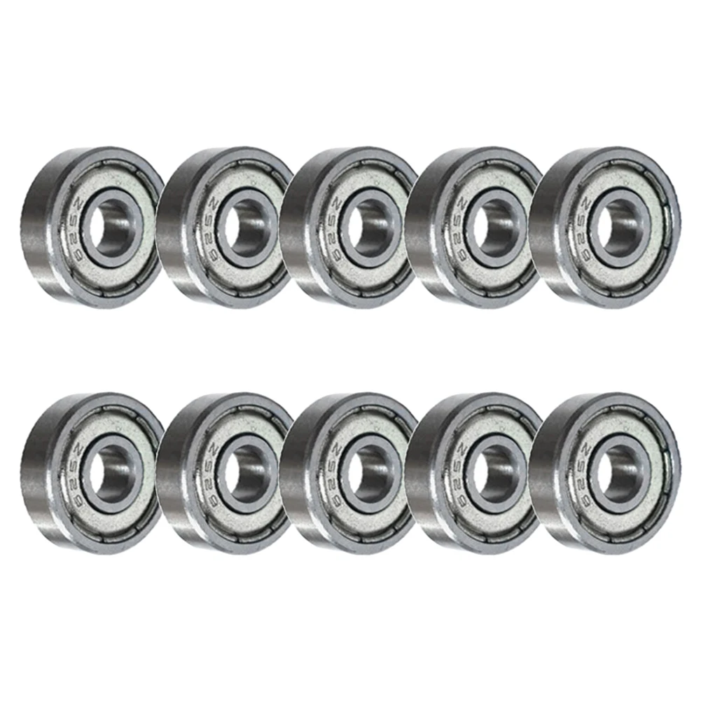 10pcs Miniature Ball Bearing 5x16x5mm 625ZZ Shielded Bearing Deep Groove Small Ball Bearing Carbon Steel for Skateboard Scooter