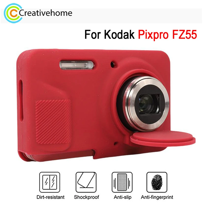 Funda de silicona suave brillante para cámara digital Kodak Pixpro FZ55, funda protectora a prueba de golpes