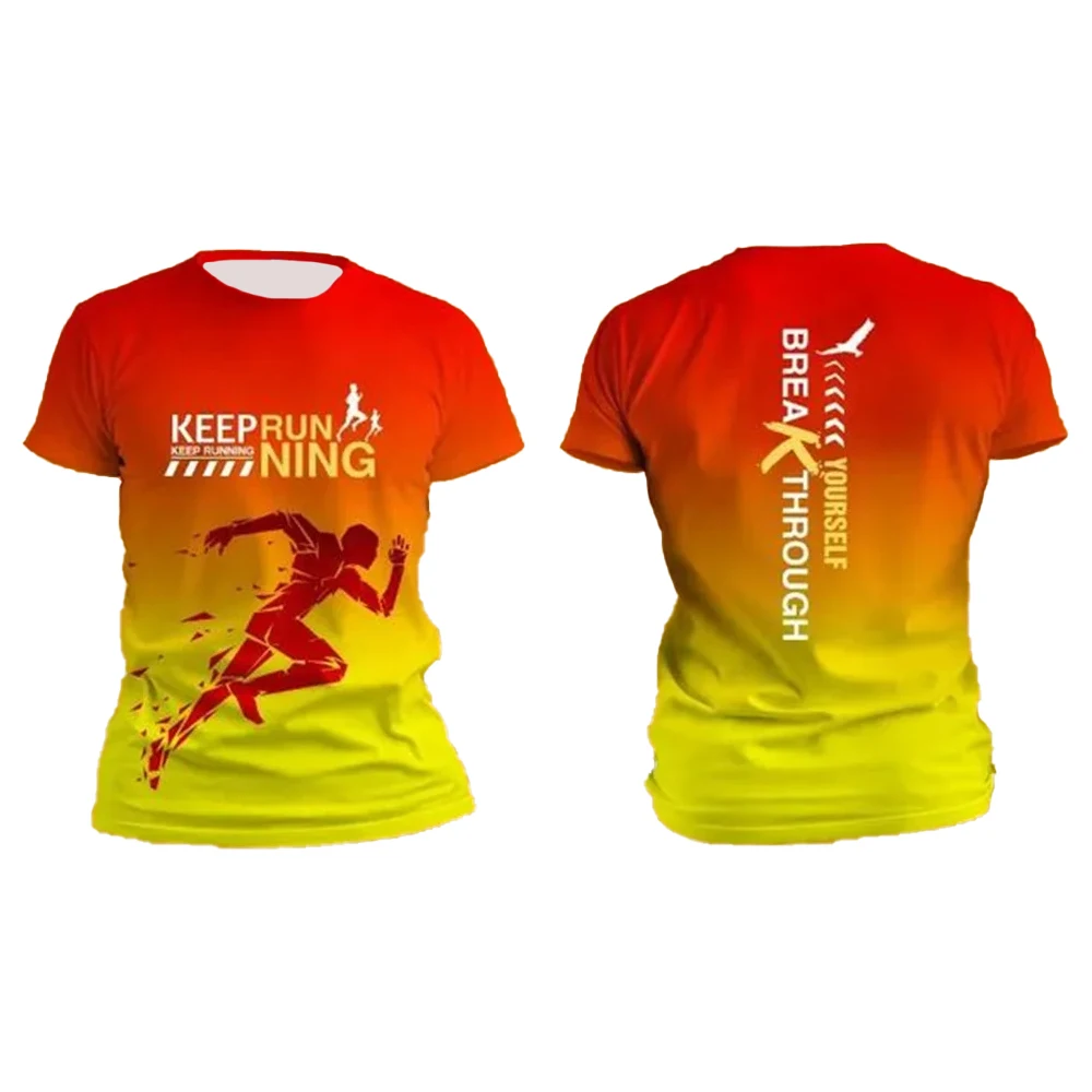 صيف جديد الرجال مريحة بسيطة عادية جولة الرقبة قصيرة الأكمام تي شيرت تنفس التجفيف السريع الرياضة اللياقة البدنية القمم #3