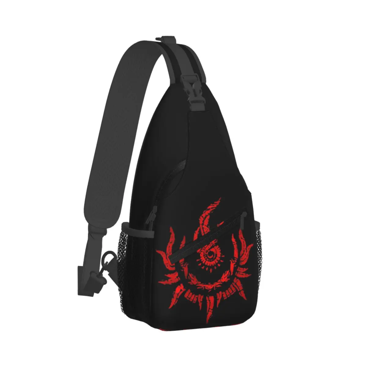 Eldaned Ringed Dragon Comunhão Crossbody Sling Bag, Bolsa Peito Pequeno, Mochila de Ombro, Mochila para Caminhadas, Mochila de ciclismo ao ar livre