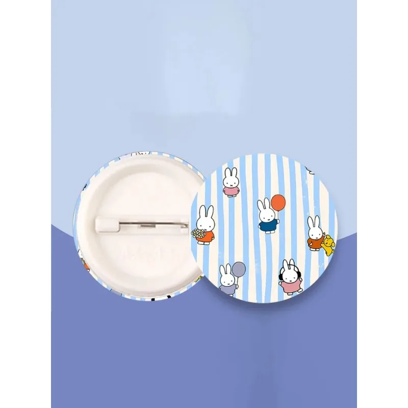 M-Miffys Cute Cartoon Badge Kawaii Bunny Brooch Custom Button Pins Backpack Clothing Collar Accessory Toys Gifts for Kids Friend
