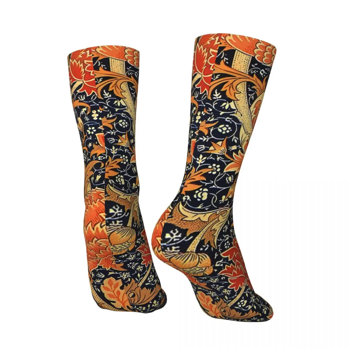 Flower Beauty - William Morris Men's Socks Retro Harajuku Street Style Novelty Casual Crew Sock