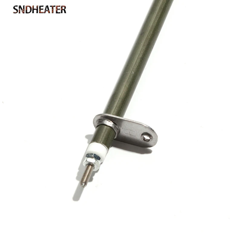 SNDHEATER 2pcs/lot 110V/220V 300W Straight Electric Oven Heating Element Tube 6.6mm*345/350/355/360/370mm with Round Metal Sheet