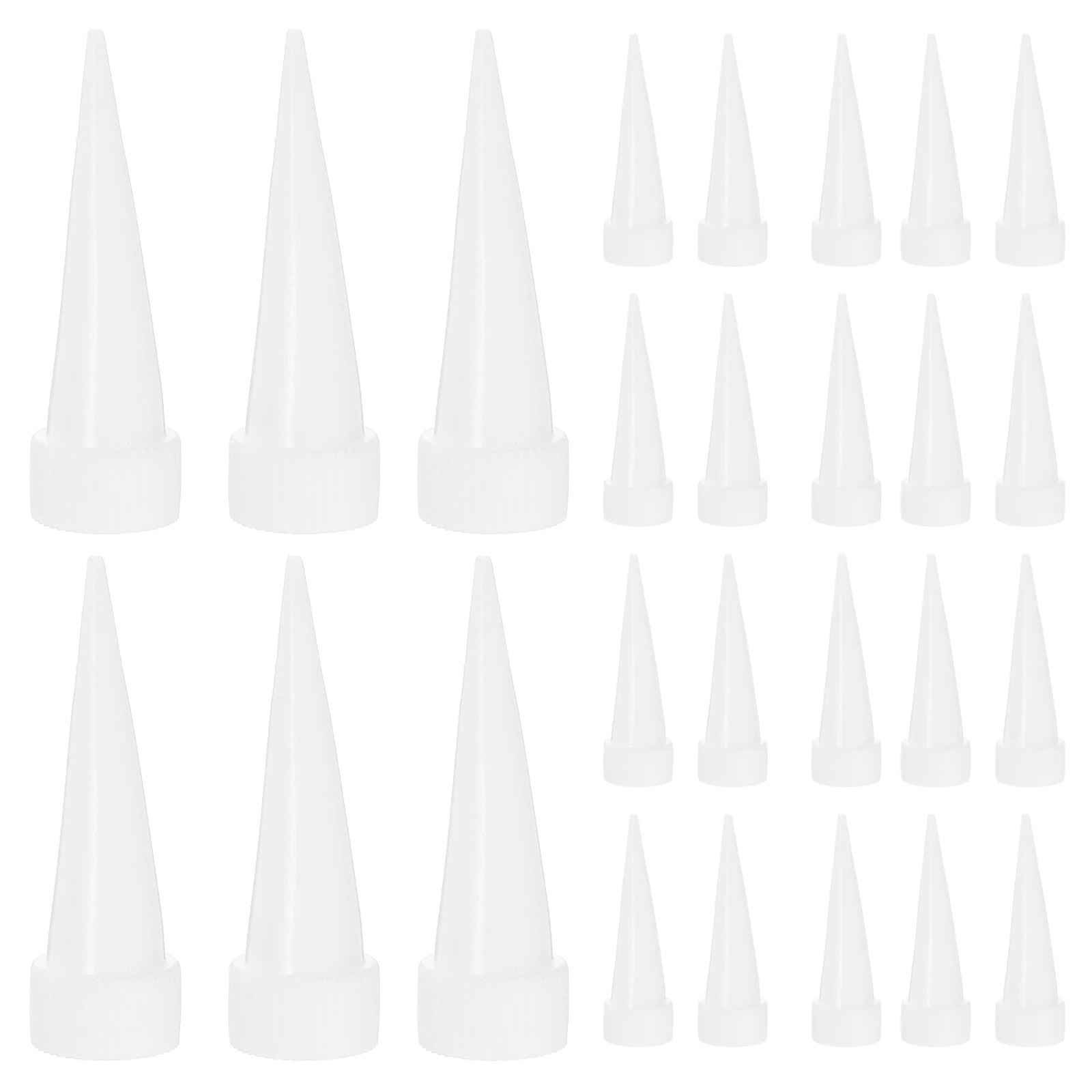 

100pcs Precision Glue Tips Nozzle Replacement Kit Plastic Caulking Tool Accurate Application Caulking Tips Caulk