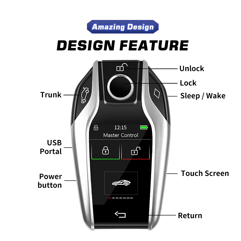 الذكية LCD عرض مفتاح السيارة ، مفتاح بعيد لسيارات BMW ، مرسيدس بنز ، هيونداي ، أودي ، كيا ، تويوتا ، هوندا ، لكزس ، لاند روفر ، فولكس فاجن ، فورد ، نيسان ، فولفو #4