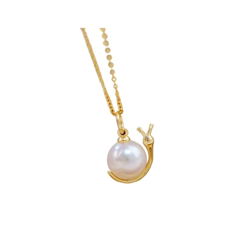 

CHARMING SOUTH SEA WHITE PEARL PENDANT NECKLACE & 17" 7-8MM & AAAA PEARL