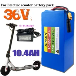 New 10S4P 36V 10.4Ah Lithium-ion Battery Pack 42V 600W 30A Suitable for Bicycles, Cars, and Electric Scooters,with Built-in BMS