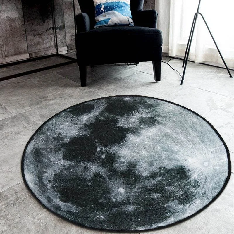 

Nordic Style round Area Rug Velvet Surface Anti-Slip Mat for Living Room Bedroom Home Use Thickened Floor Mat Non-Slip Pad