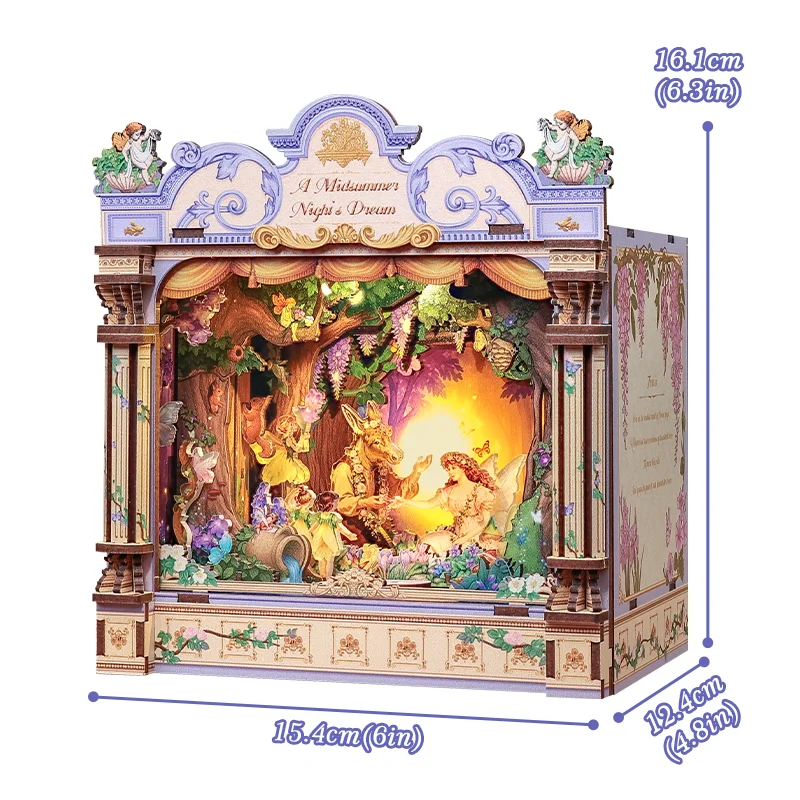 Obrázek 7: CUTEBEE miniaturní DIY booknook souprava pro dospělé 3D dřevěný domeček pro panenky knihovnička vložit domácí dekorace puzzle číslo jednotné dar myšlenka