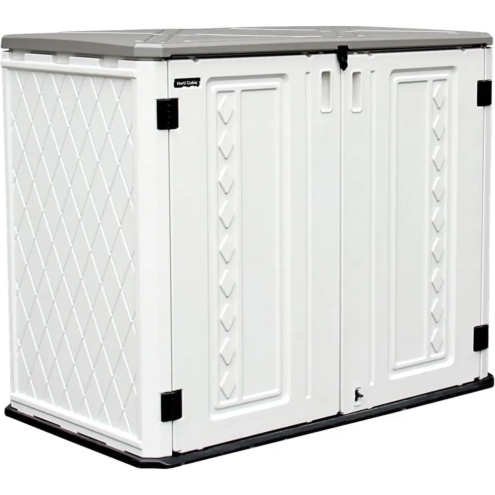 

Всепогодный уличный сарай для хранения с полом для газонокосилок, мусорных баков и велосипедов