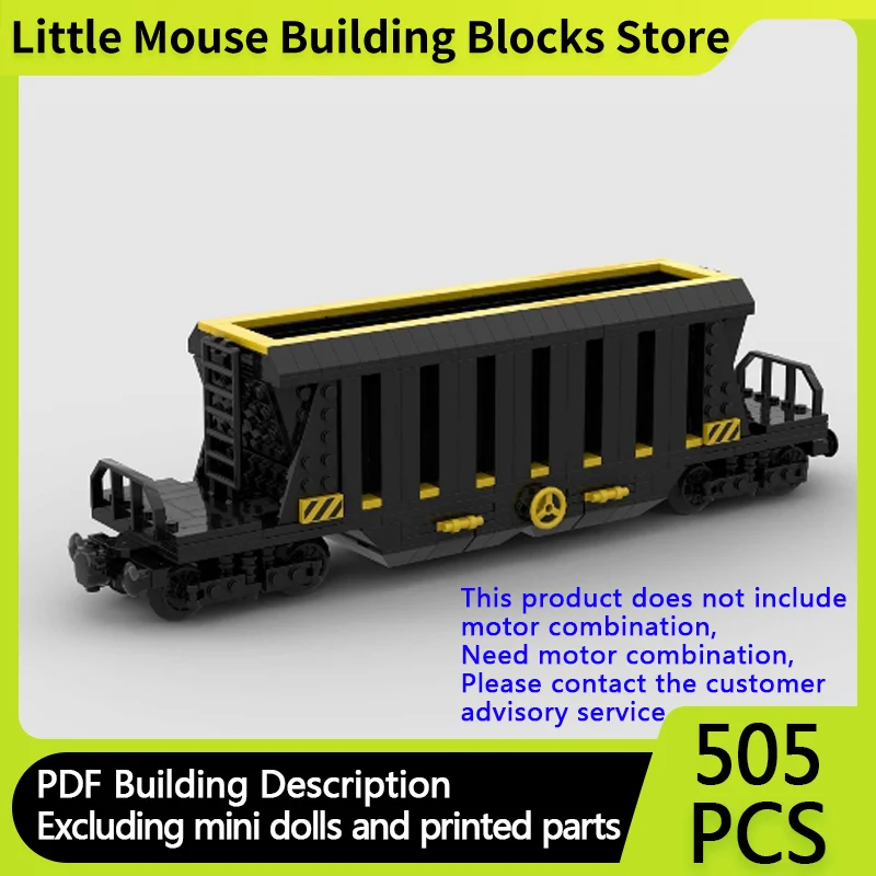 City Car Model MOC Building Bricks Railway Hopper Wagon Modular Technology Gifts Holiday Assemble Children Toys Suit