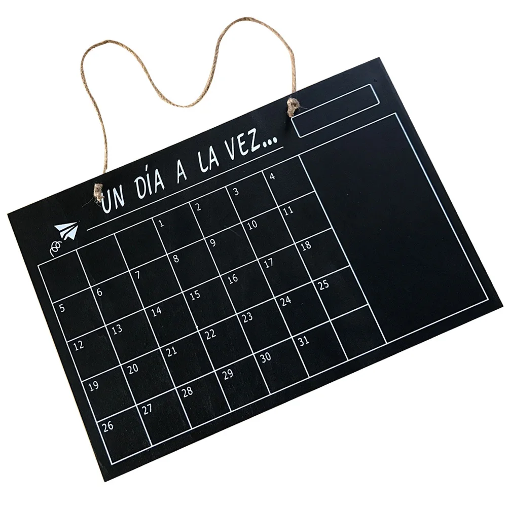 

Wooden Blackboard For Single-Sided Hanging Wall Message Board Monthly Plan Chalkboard Decor Wood Blackboard