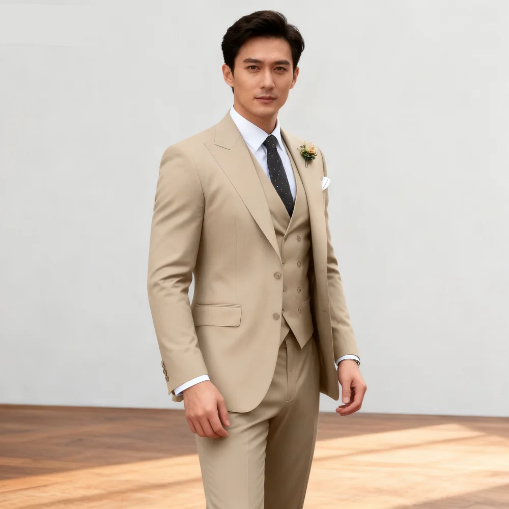 

Men's Smoking Formal Masculino 3 Piece Set, Breasted Masculino, Breasted, New