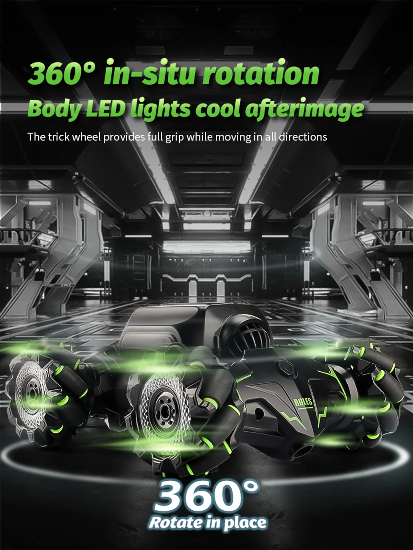 Double Mode Deformation Off-Road RC Twist Stunt RC Car 360° Rotation LED Light All-Terrain Deformable Toy Car