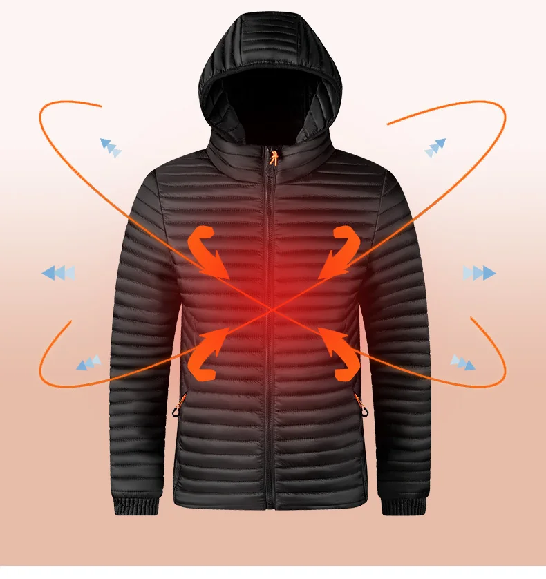 Autumn Winter New Jacket Man Outdoor Camping Coat Ultralight Hiking Jackets Stand-up Collar Casual Waistcoat Brand Clothing
