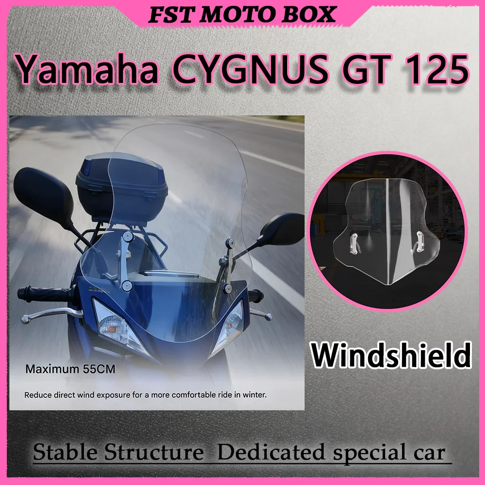FOR YAMAHA CYGNUS GT 125 Adjustable Height Wind Deflector Lightweight Windshield Guiding Commute Accessory for Daily Riding