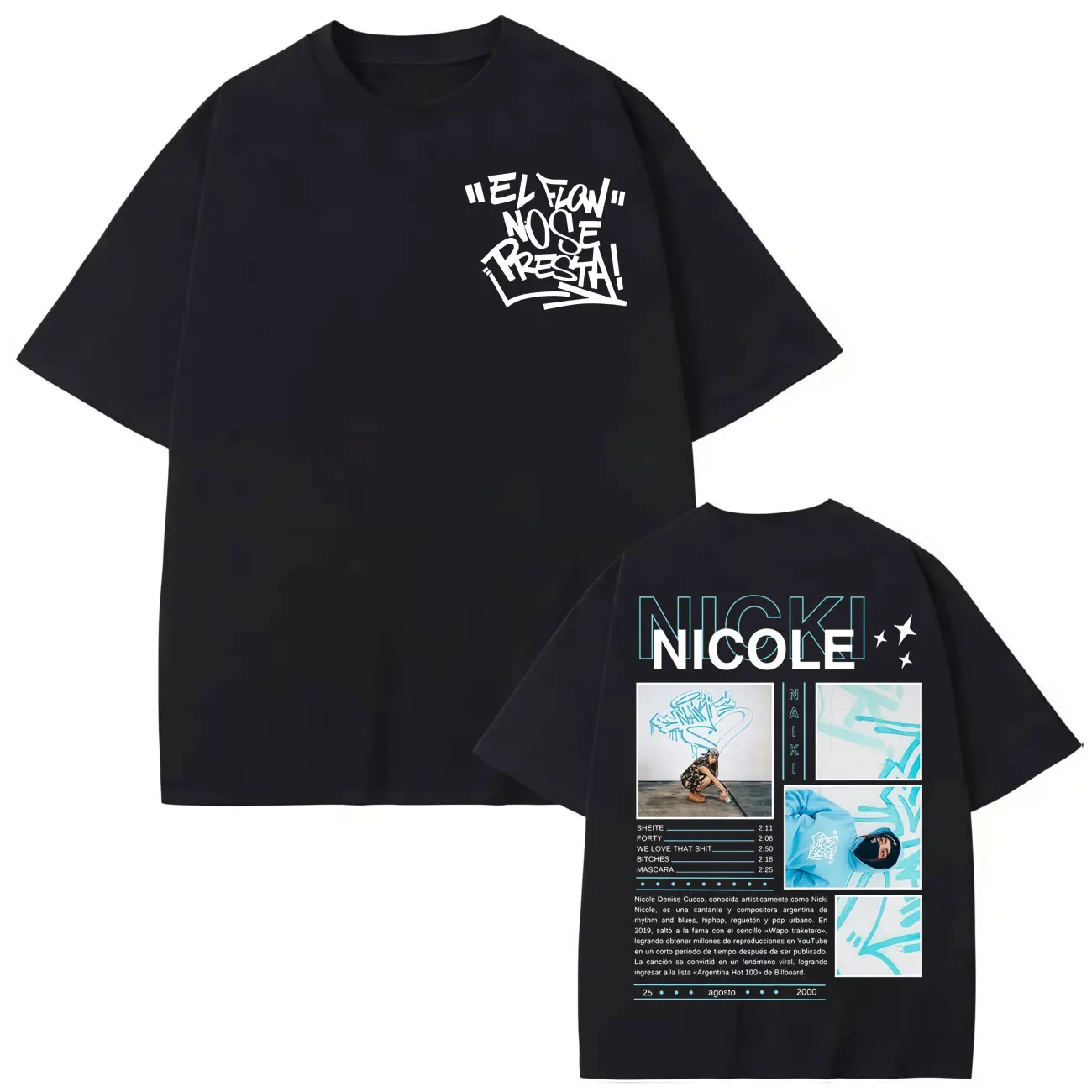 

Rapper Nicki Nicole Album Merch T-shirt Fashion Hip Hop Short Sleeve T-shirts Men's Women's Clothing High Quality Cotton T Shirt