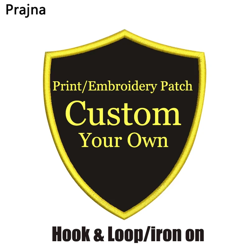 Custom Embroidery/Print DIY Custom Your Own Patches Name/Logo/Disign Iron On Patches Hook & Loop Patch For Clothes Fusible Patch