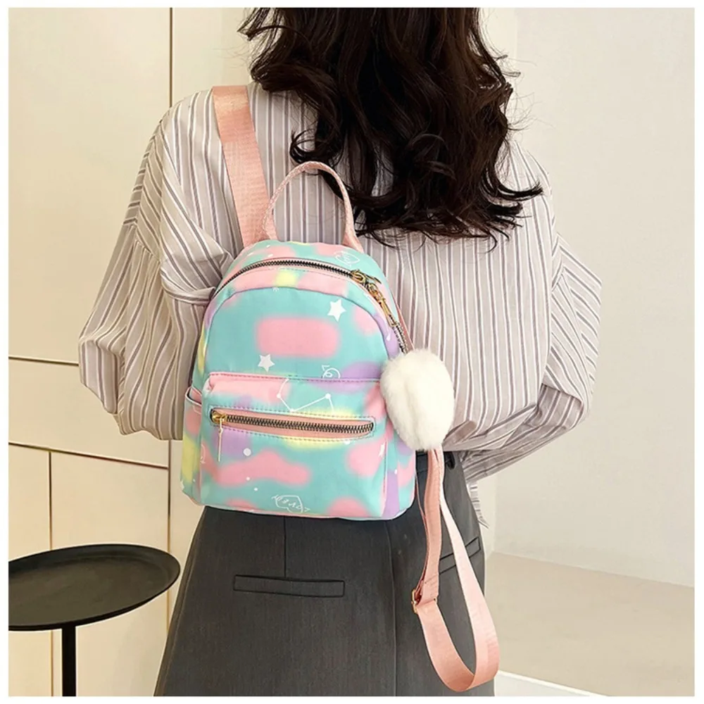 Mini Backpack Women Nylon Cute Small Shopper Handbags Multicolor Book Bags Girls Fashion Shoulder Bag