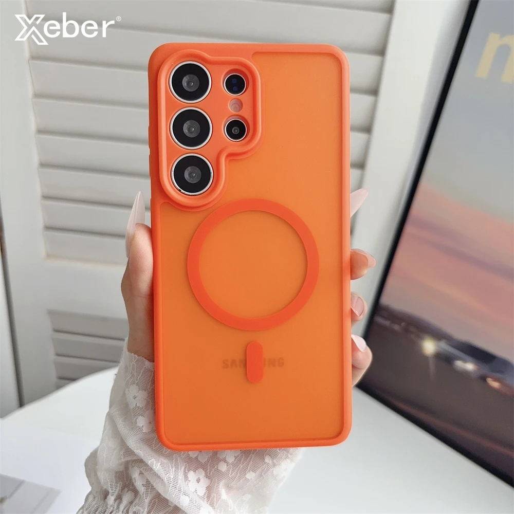 Luxuriöse matte transparente Hülle für Samsung Galaxy A57 A36 A56 A55 A35 A17 A07 S26 S25 S24 Ultra Plus FE Plus für Magsafe Cover ﻿