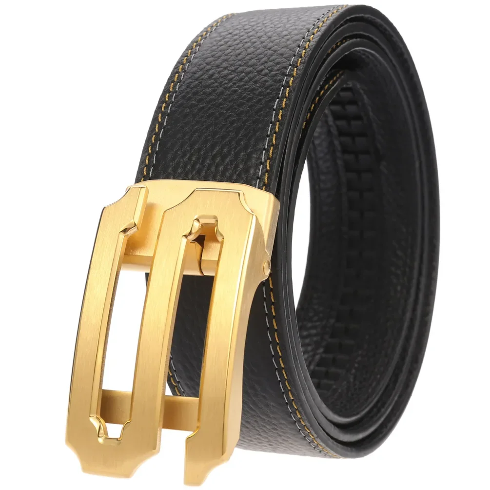 2022 fashion high quality new stainless steel men's first layer belt casual belt women luxury designer brand Automatic buckle