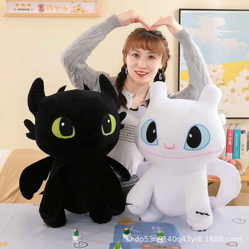 

30Cm-45Cm Kawaii Anime How To Train Your Dragon Cute Toothless Light Fury Plush Toy Doll Cute Soft Comfortable Doll Gift