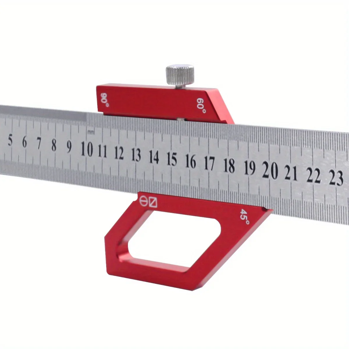 Woodworking Scribe Center Finder Positioning Block Steel Ruler Line Marking Gauge Layout 45/60/90 Degree Angle Scriber