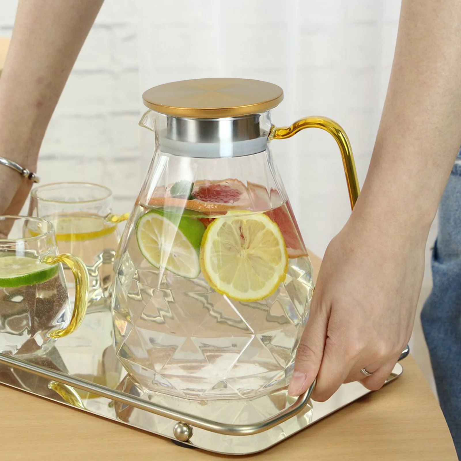 

Stainless Steel Teapot Lid 7 Inner 9 Outer Diameter Leak Proof Water Pitcher Replacement Wear Resistant Jug Cover Household