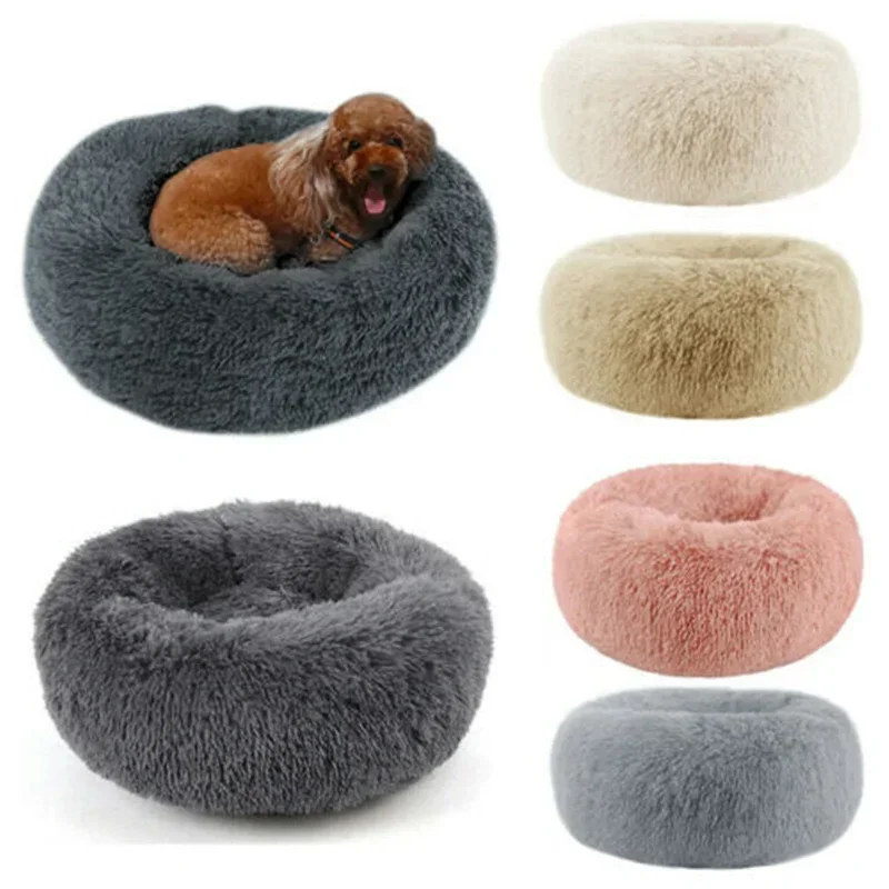 Plush Pet Bed Large Dogs Cats Soothing Round Mat Cozy Sleeping Pad Small Medium Animals Soft Cushion House 2024 New