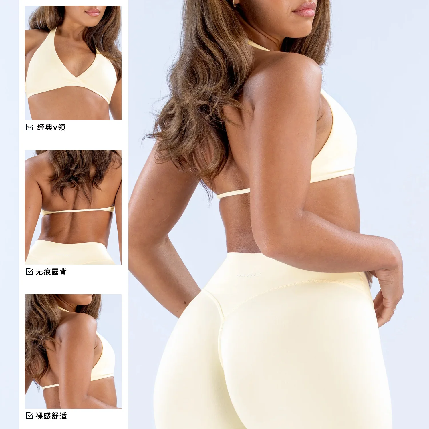 Soutien-gorge de sport transparent et confortable pour femmes, adapté aux exercices de Pilates, à la course en plein air et aux activités de fitness.