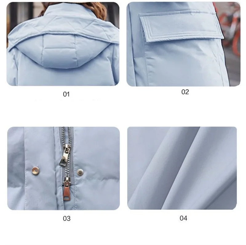 Winter Down Jacket Korean Version Of Loose Thickened Mid-length Coat over The Knee down Jacket 2024 New Fashion Women's coat Top