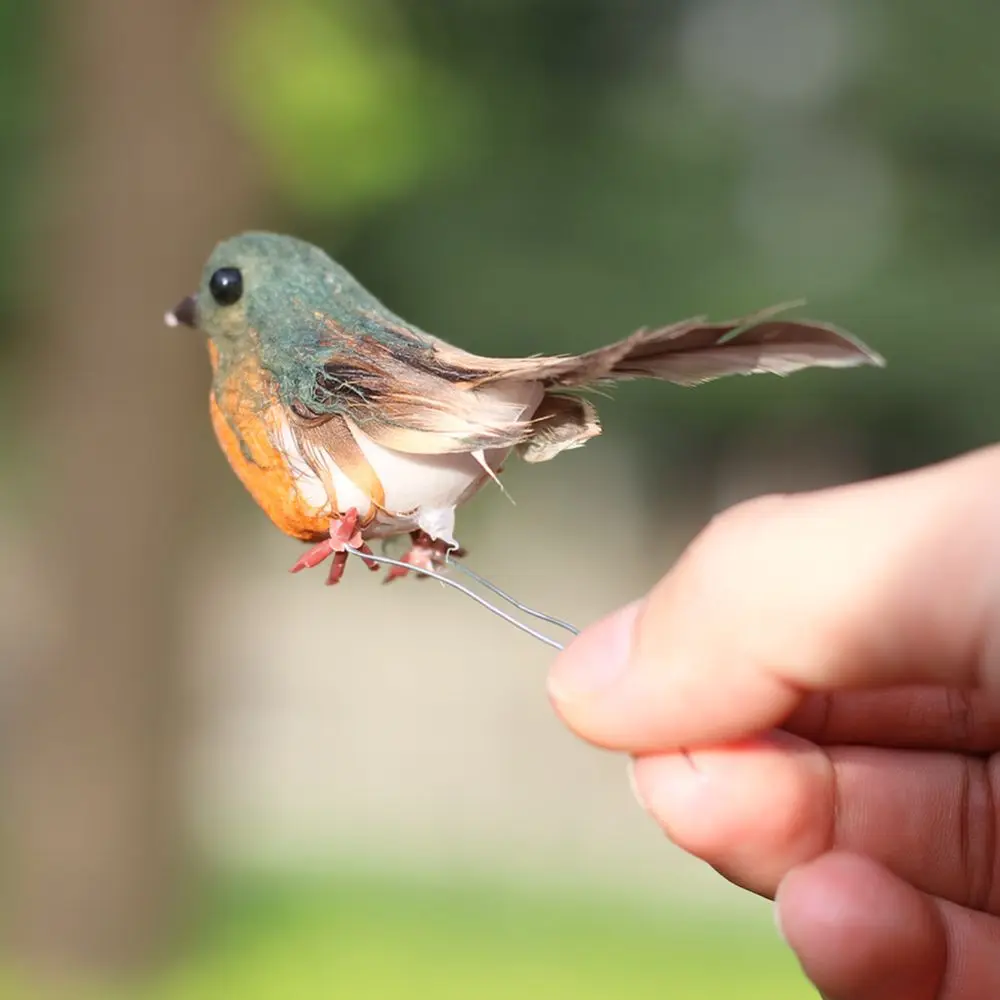 Realistic Robin Bird Christmas Ornament Lightweight Feather Hanging Figurine For Holiday Tree Seasonal Decoration