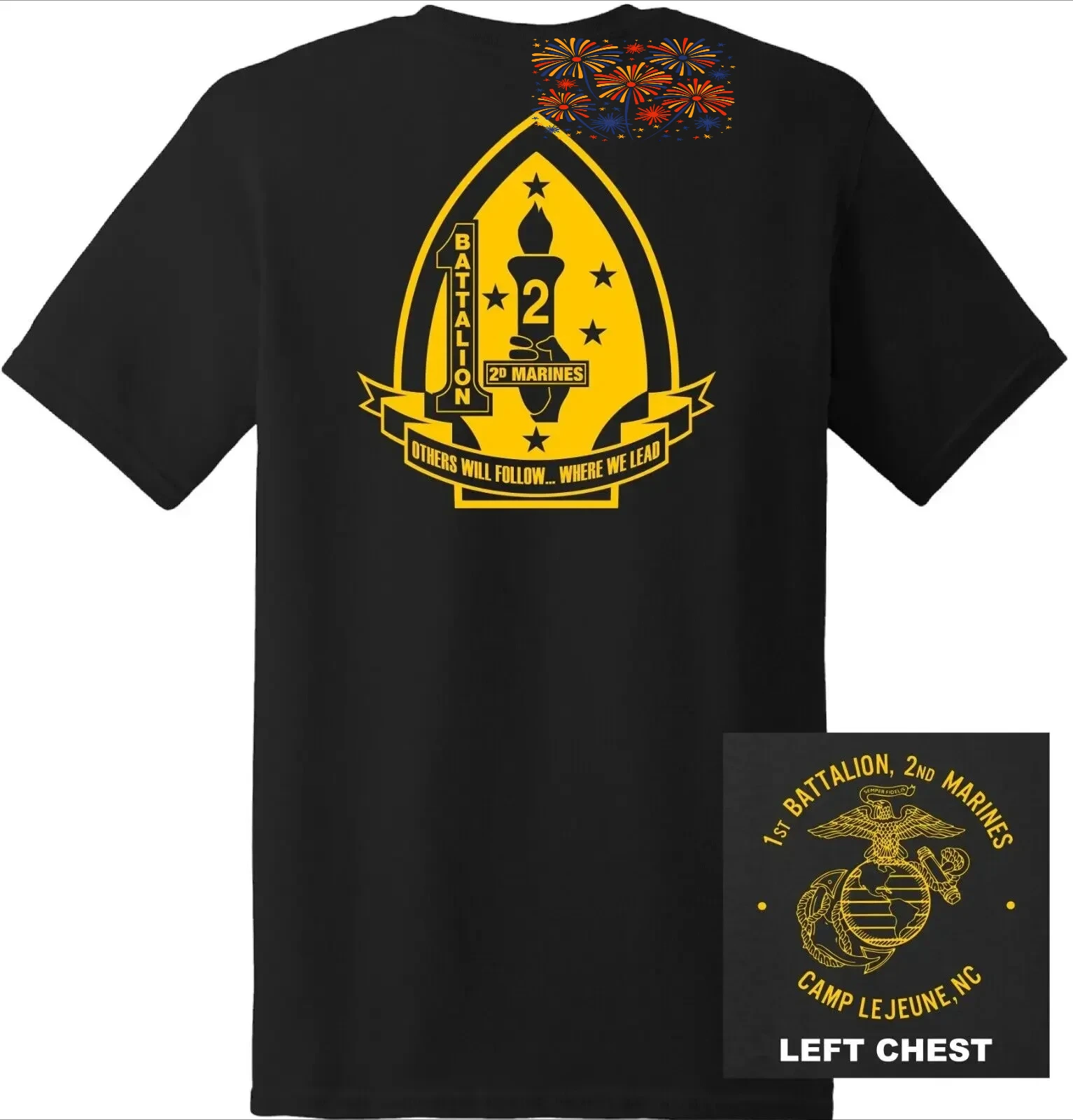US Marine Corps - 1st Battalion, 2nd Marines Regiment T-Shirt 100% Cotton O-Neck Short Sleeve Summer Casual Mens T-shirt