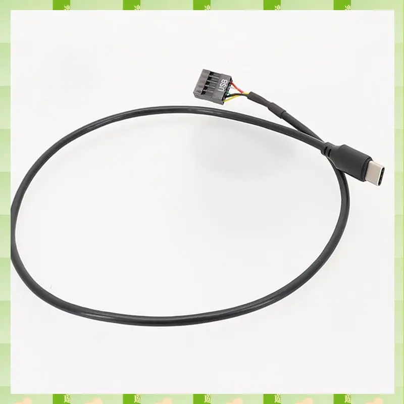 2025 1 قطعة USB 9Pin إلى USB نوع C كابل للوحة الأم للكمبيوتر إلى USBC شاشة ثانوية PC شاشة LCD 9Pin USB مهائي كابلات Du #5