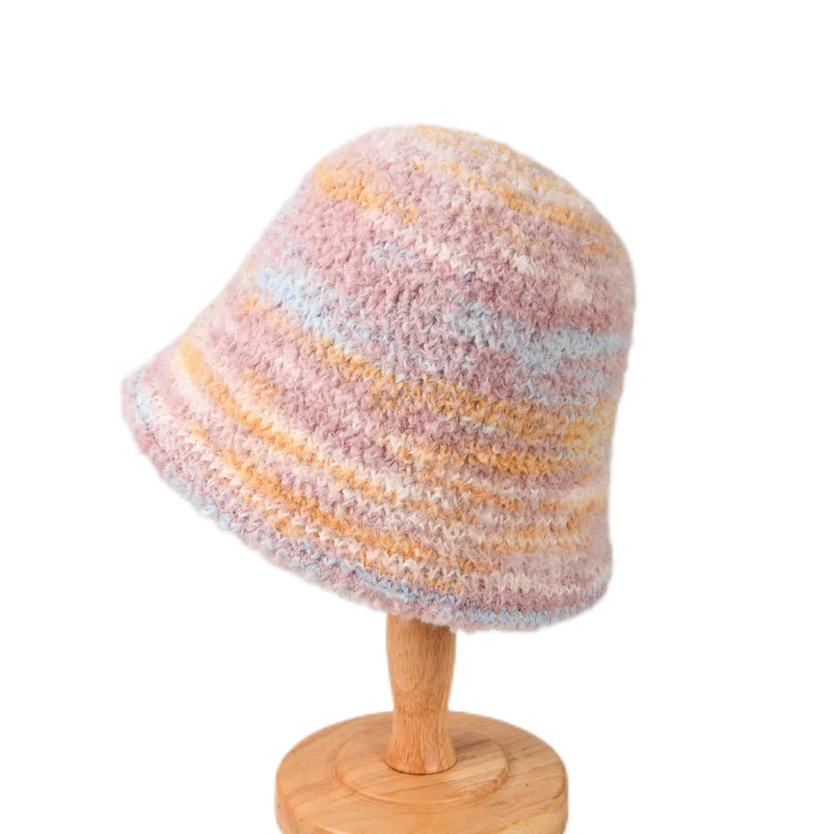 2024 Jesień Zima Ombre Bucket Hat Sweet Dopamine Fisherman Hat Warm Trend Small Luxury Gradual Color Tie Dye Travel Basin Hat