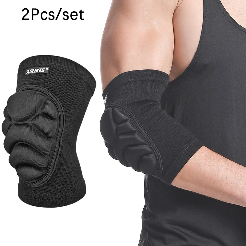 1Pair Elbow Pads Elbow Protector Volleyball Sponge Support Compression Elbow Braces for Basketball Tennis Football