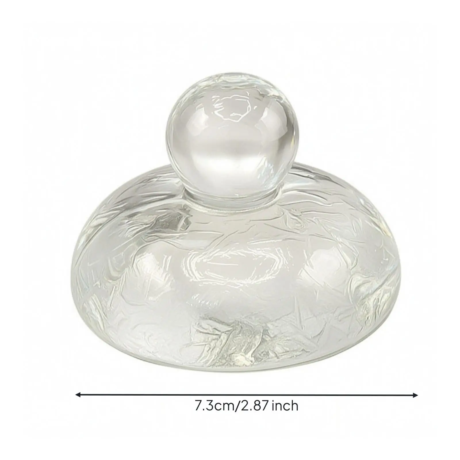 6xFood Glass Pickle Weight with Knob | Flat Circular Shape, Glass Fermentation Weight with Handle, for Canning Jars