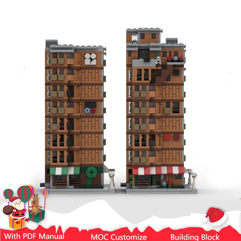 

Популярные 1472 шт. MOC модульные мини-комплексные наборы зданий, образовательные сборочные кирпичи, детские игрушки, подарки на Рождество и день рождения