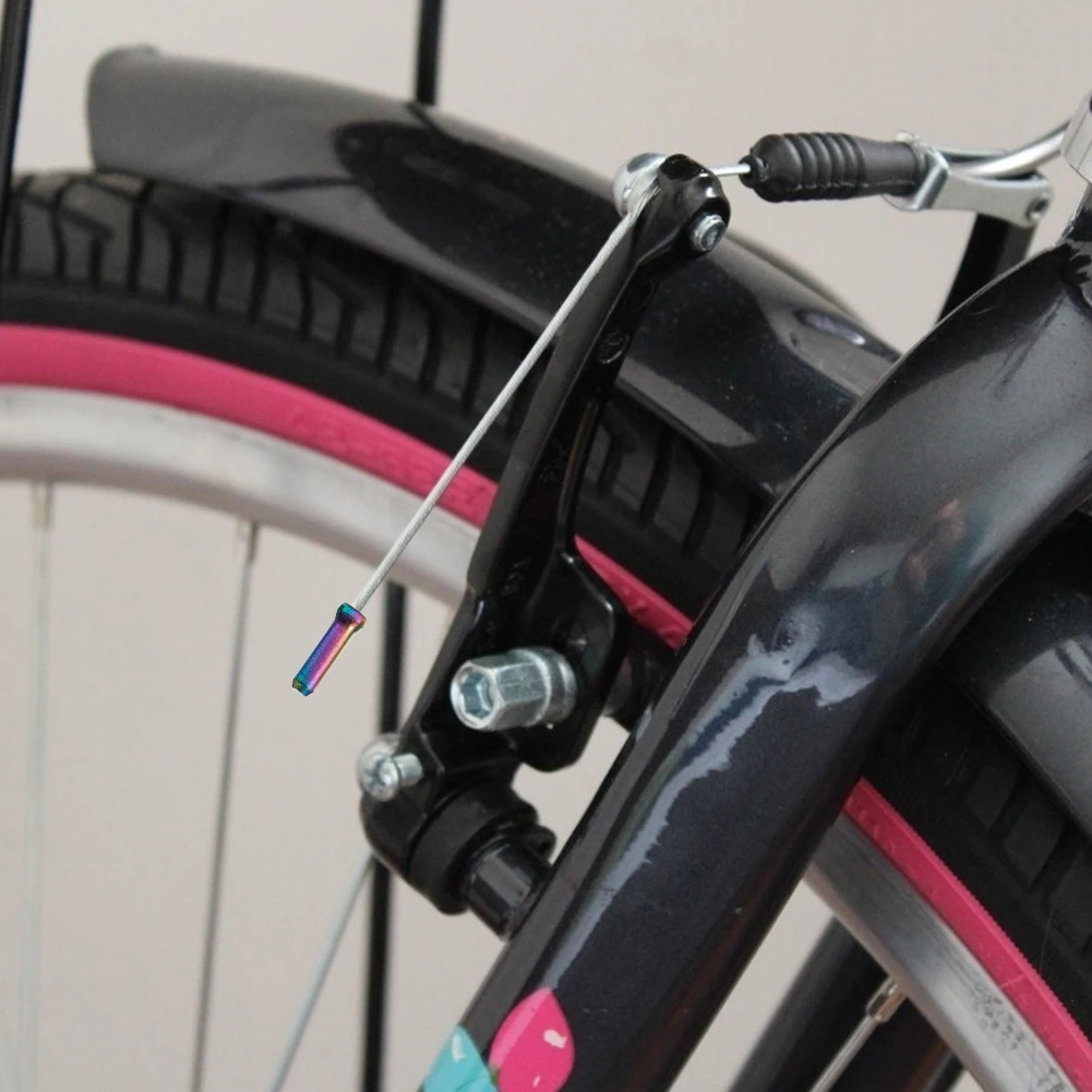 20 قطعة دراجة كابل فرامل يد نصائح سبائك الألومنيوم اللون الفرامل شيفتر كابل داخلي نصائح استبدال أجزاء معدات ركوب الدراجات #3