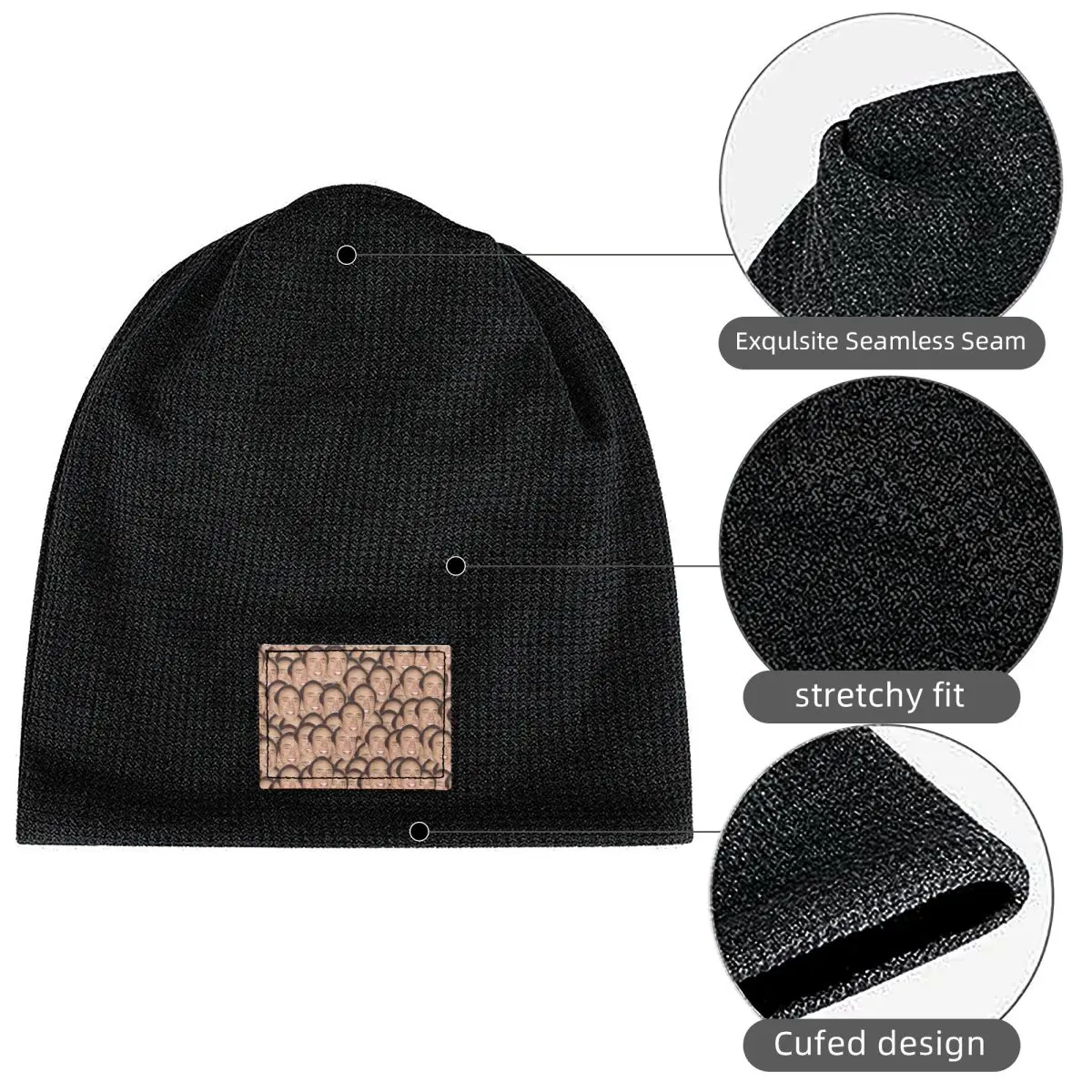 نيكولاس كيج ميمي قبعة دافئة مبطنة بالصوف موضة بونيه قبعة الخريف الشتاء في الهواء الطلق قبعات حريمي للجنسين الكبار #3