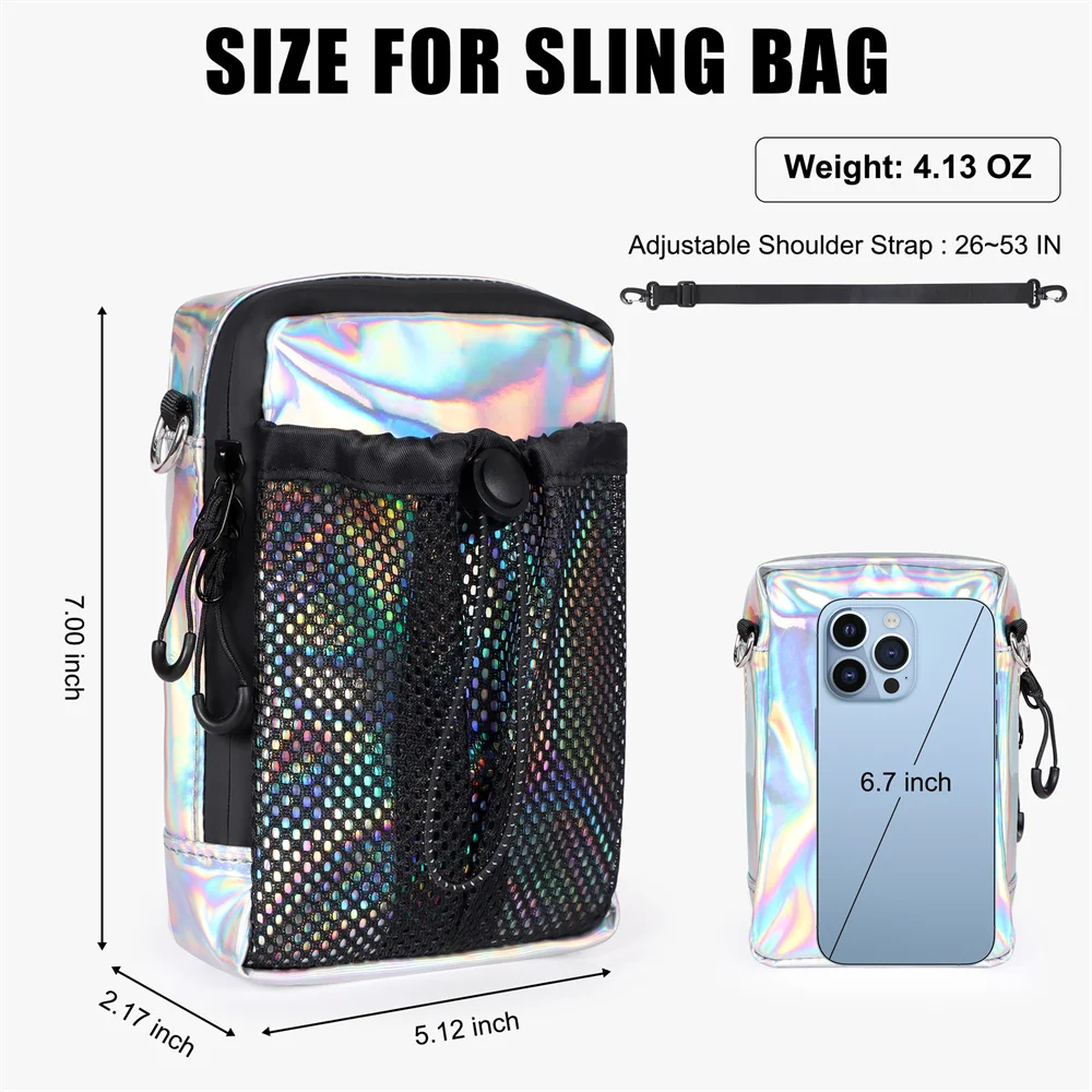 Wasserdichte Kleine Umhängetasche Multi-Taschen Schultertasche Outdoor Reise Brusttasche mit Netztasche für Männer Frauen – Detail 7