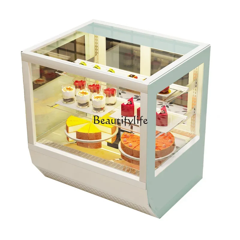 Cake Cabinet Desktop Right Angle Milk Tea Convenience Store Fruit Dessert Bar Refrigerated Display Cabinet